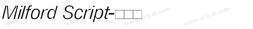 Milford Script字体转换